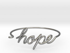 Hope Wire Bracelet in Polished Silver