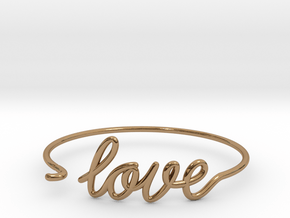 Love Wire Bracelet in Polished Brass