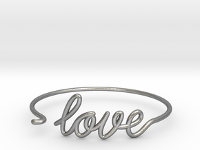 Love Wire Bracelet in Natural Silver