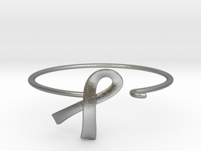 Ribbon Wire Bracelet in Natural Silver