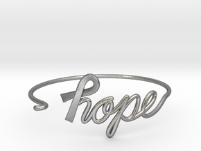 Ribbon of Hope Bracelet in Natural Silver