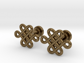 Celtic Cufflinks in Polished Bronze