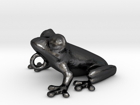 Frog Pendant in Polished and Bronzed Black Steel