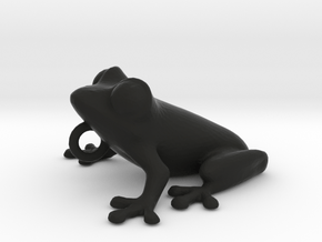 Frog Pendant in Black Natural Versatile Plastic