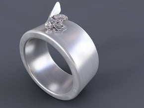Dead Fly Ring in Polished Silver