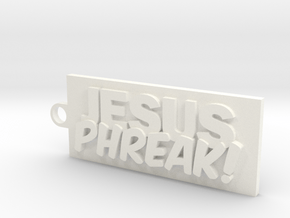 Jesus Phreak Keychain Charm in White Processed Versatile Plastic
