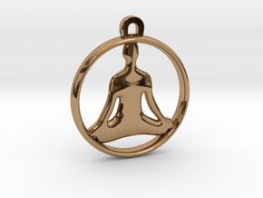 Meditation Charm in Polished Brass