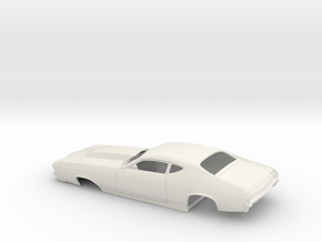 1/25 69 Chevelle Pro Mod One Piece Body in White Natural Versatile Plastic