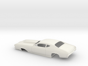 1/16 69 Chevelle Pro Mod One Piece Body in White Natural Versatile Plastic