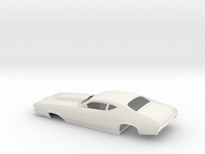 1/12 69 Chevelle Pro Mod One Piece Body in White Natural Versatile Plastic