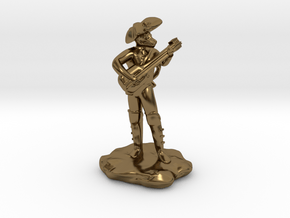 Dragonborn Pirate Bard with Lute and Crossbow in Polished Bronze
