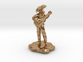 Dragonborn Pirate Bard with Lute and Crossbow in Polished Brass