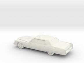 1/87 1974 Cadillac Sedan De Ville in White Natural Versatile Plastic