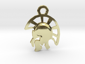 Warrior Pendant in 18k Gold Plated Brass