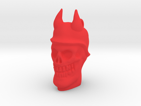 Devil soldier skull pendant in Red Processed Versatile Plastic