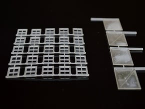N-Scale Box & Crate Factory Windows & Doors in Tan Fine Detail Plastic
