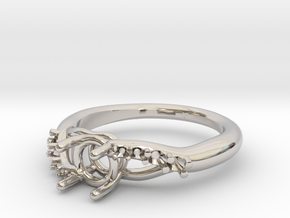 AB052 Eng. Ring in Rhodium Plated Brass