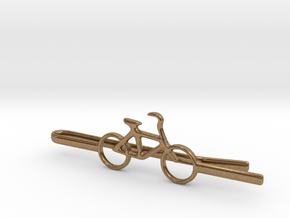 Bicycle tie clip in Natural Brass