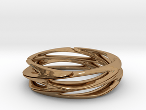 Double Swirl size 7.5 in Polished Brass