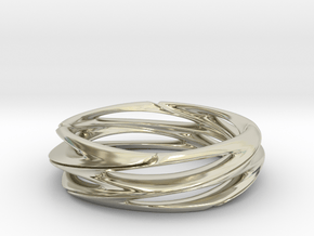 Double Swirl size 7.5 in 14k White Gold