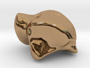 Human Left Talus in Polished Brass