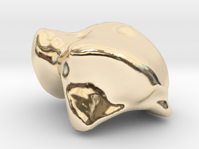 Human Left Talus in 14K Yellow Gold