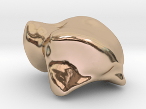 Human Left Talus in 14k Rose Gold Plated Brass