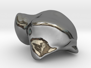 Human Left Talus in Fine Detail Polished Silver