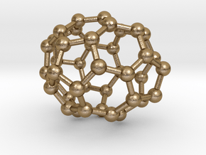 0115 Fullerene C40-9 c2 in Polished Gold Steel