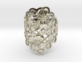 Blossom Ring in 14k White Gold