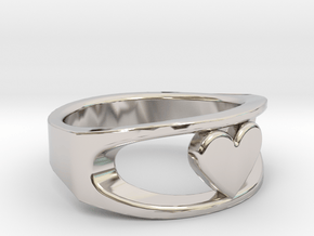 Lite Ring model 2.1 in Rhodium Plated Brass