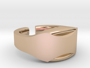 Heavy Ring model 1.3 in 14k Rose Gold Plated Brass
