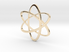 Atom Pendant in 14k Gold Plated Brass