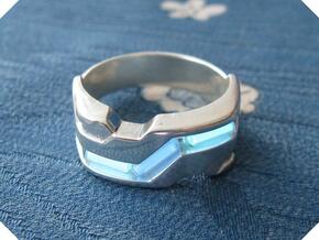 US9 Ring XXI: Tritium (Silver) in Polished Silver
