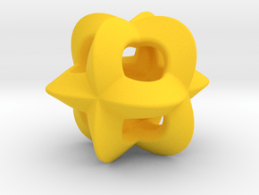 Pendant-c-4-3-10-p1o in Yellow Processed Versatile Plastic