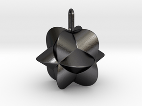 Pendant-c-4-3-20-90 in Polished and Bronzed Black Steel