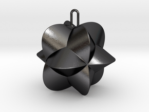 Pendant-c-4-3-30-90 in Polished and Bronzed Black Steel