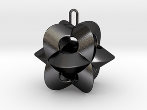 Pendant-c-4-3-30-90-p1o in Polished and Bronzed Black Steel