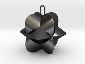 Pendant-c-4-3-30-90-p1o1 in Polished and Bronzed Black Steel