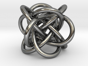 Tetraknot Pendant in Polished Silver