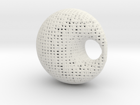 DuplinCyclides math art in White Natural Versatile Plastic