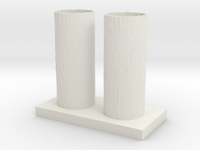 Vase 18 in White Natural Versatile Plastic