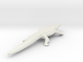 Crocodile in White Natural Versatile Plastic