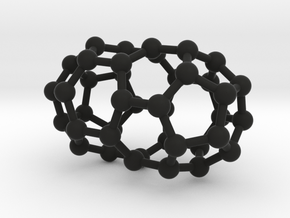 0107 Fullerene C40-1 d5d in Black Natural Versatile Plastic