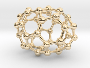 0108 Fullerene C40-2 c2 in 14k Gold Plated Brass
