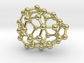 0110 Fullerene C40-4 c1 in 18k Gold Plated Brass