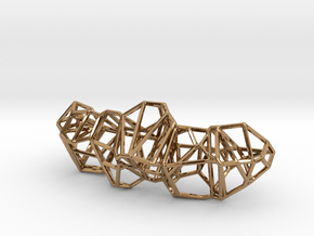 Voronoi Framework Pendent in Polished Brass