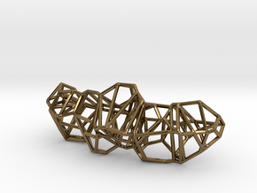 Voronoi Framework Pendent in Polished Bronze