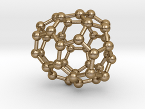 0131 Fullerene C40-25 c2 in Polished Gold Steel