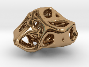 Organic Voronoi Pendent in Polished Brass